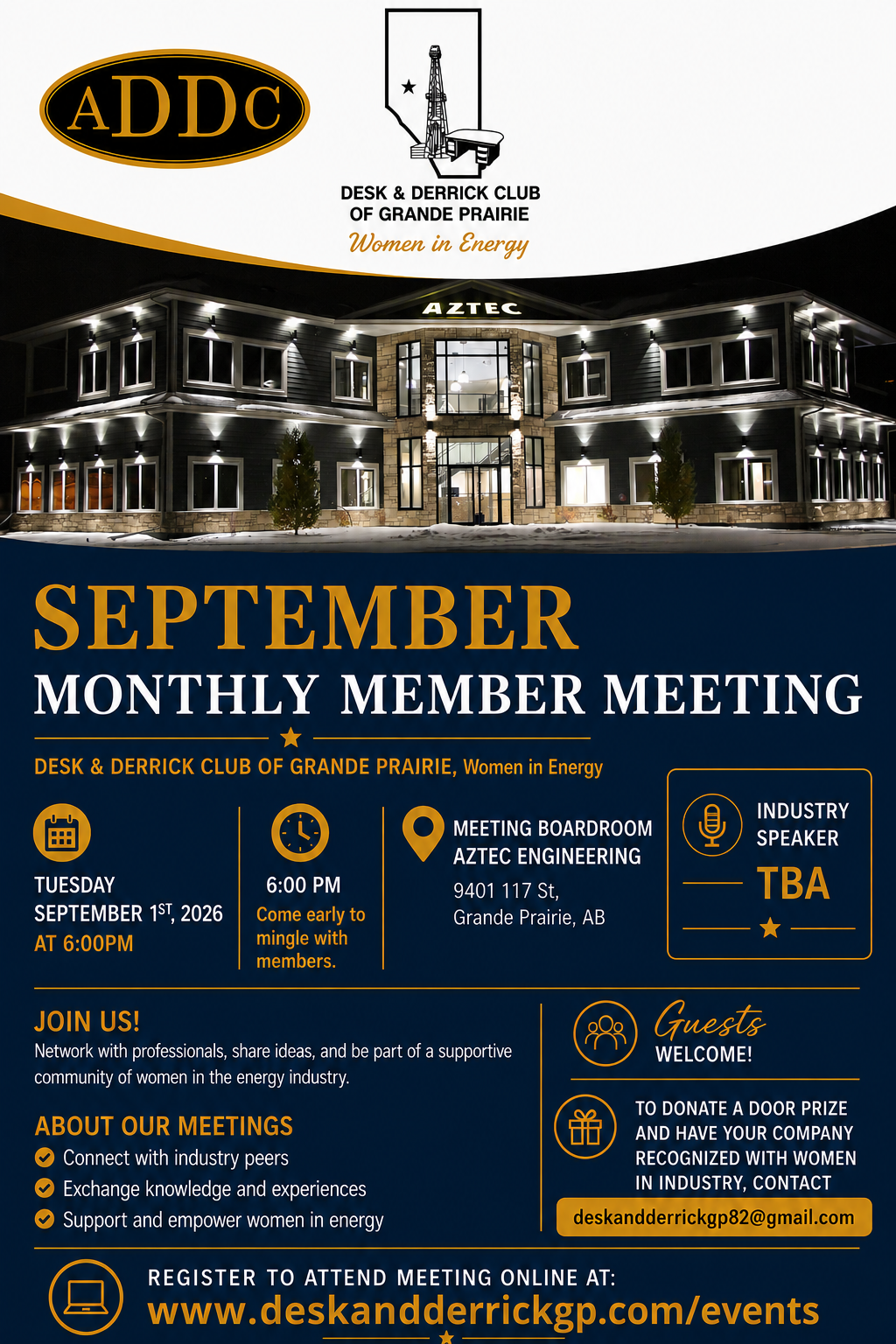 September Monthly Member Meeting poster